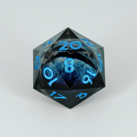 Dado D20 Ojo Sauron Azul