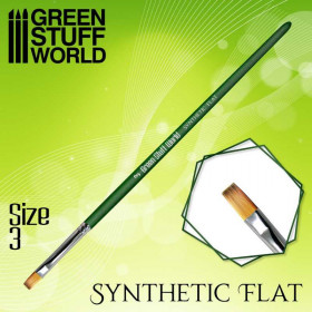 Pincel Plano Sintético - Nr. 3 - GSW Green Series