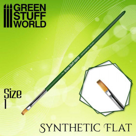 Pincel Plano Sintético - Nr. 1 - GSW Green Series