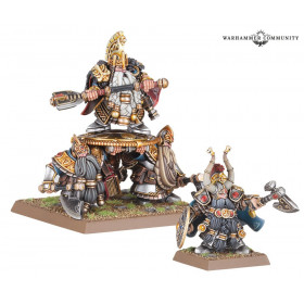 The Old World - Dwarf Lords with Shieldbearers