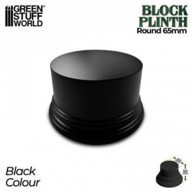 Peana madera redonda 6,5 cm - Negro