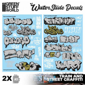 Calcas al agua - Mix Graffitis - Oro y Plata