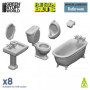 Set impreso en 3D - BAÑO y WC