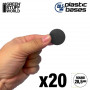 Peana PLASTICO Redonda Negras Base 28.5mm -PACKx20