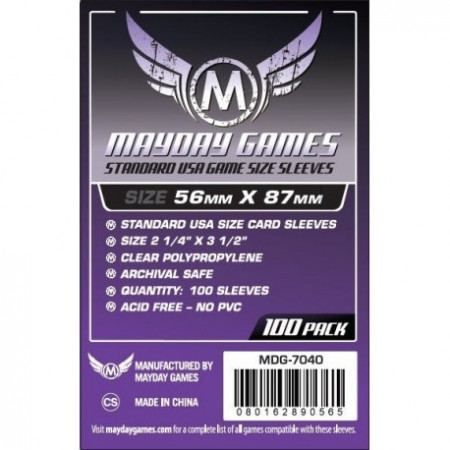 Fundas Mayday Standard USA - 56 X 87 mm (100 unidades)