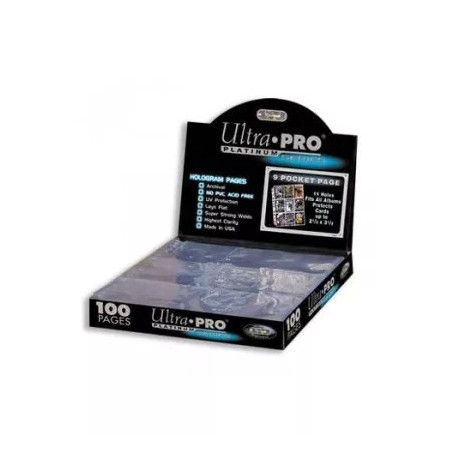 Álbumes y portfolios - Hojas 9 bolsillos Platinum Ultra Pro