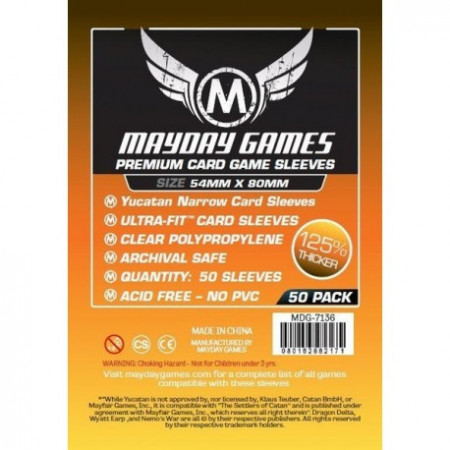 Premium Yucatan Narrow Card Game Sleeves 54 X 80 M