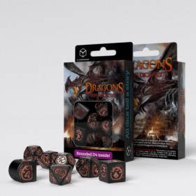 Set Dados Dragons Obsidian (7U) - Q-Workshop