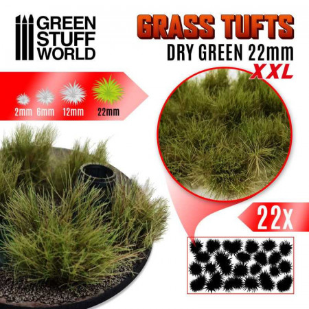 Matas Cesped XXL - Autoadhesivas - 22mm - VERDE