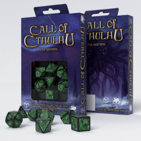 Set Dados Call of Cthulhu 7E Negro/Verde