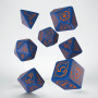 Set Dados Wizard Azul/Naranja (7U) - Q-Workshop