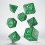 Set Dados Élficos Verde/Blanco (7U) - Q-Workshop