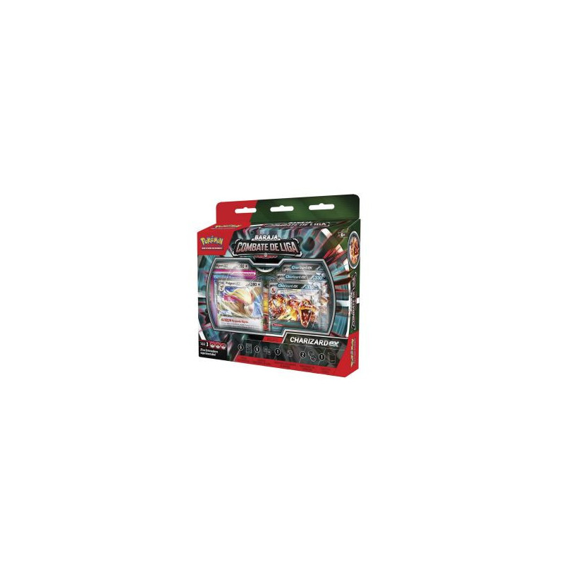 Baraja Combate De Liga Pokémon JCC – Charizard Ex Y Pidgeot Ex, 60 Cartas Listas Para Jugar, Incluye Dados Y Accesorios, Producto En Español