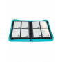 Carpeta con cremallera 4 bolsillos Azul