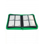 Carpeta con cremallera 4 bolsillos Verde