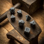 Set Dados Dwarven Gray&Black - Q Workshop