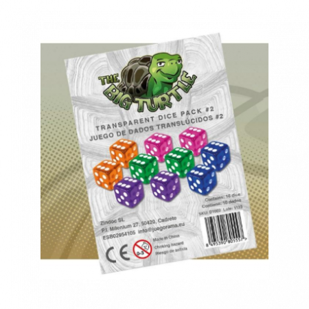 Pack 10 Dados Translucidos Claros