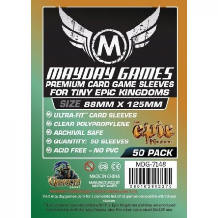 MAYDAY: Tiny EpicKingdoms Sleeves (88 X 125 MM)