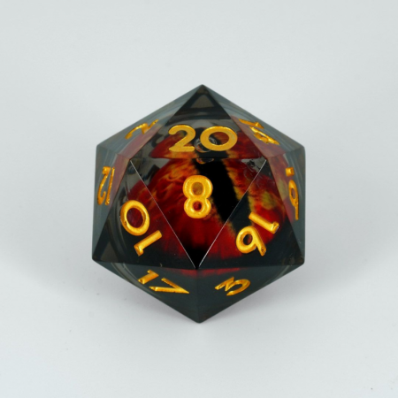 Dado D20 Ojo Sauron Rojo