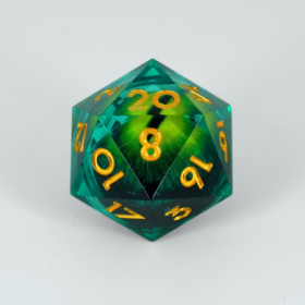 Dado D20 Ojo Sauron Verde