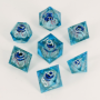 Dados RPG Transparentes Ojos Azul