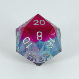 Dado D20 Purple Galaxy