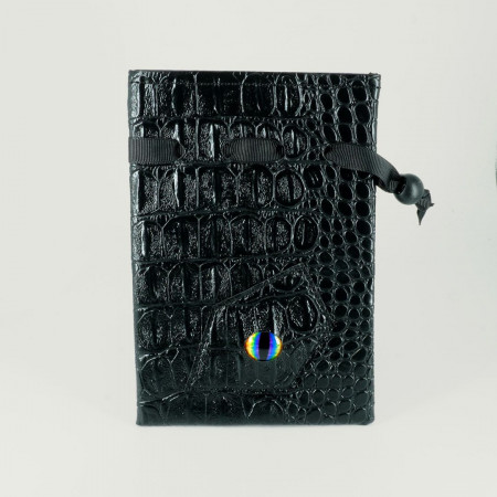 Saquete de dados piel de dragón ojo amarillo