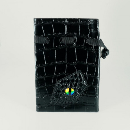 Saquete de dados piel de dragón ojo verde