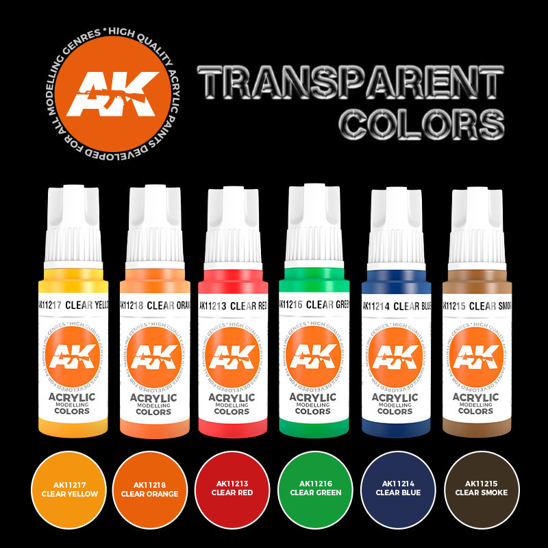 SET DE COLORES TRANSPARENTES