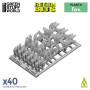 Set impreso en 3D - Hojas de Helechos
