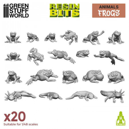 Set impreso en 3D - Ranas y Sapos
