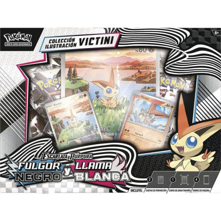 Pokémon TCG Llama Blanca y Fulgor Negro - Colección Ilustración Victiny