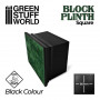 Peana madera cuadrada 8x8 cm Negro