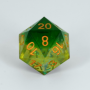 Dado D20 Green Galaxy