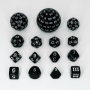 Set de 15 dados acrilicos D&D negro