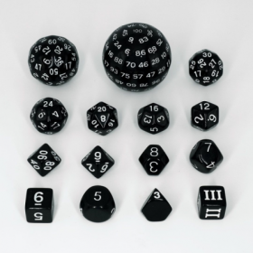Set de 15 dados acrilicos D&D negro
