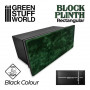 Peana madera rectangular 12x6cm - Negro