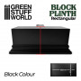 Peana madera rectangular 12x6cm - Negro