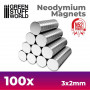 Imanes Neodimio 3x2mm - 100 unidades (N52)