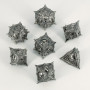 Dados RPG Metálicos Dragón Plateado
