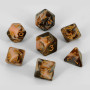 Dados RPG acrílicos marrón y beige