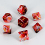 Dados RPG acrílicos rojo y blanco
