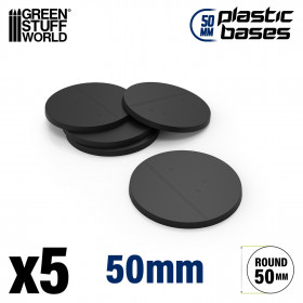 Peanas Redondas 50mm (Negro) - Green Stuff World | TPK Hobby & Games