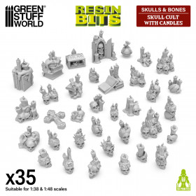 Set Impreso en 3D: Cráneos y Velas | TPK Hobby & Games