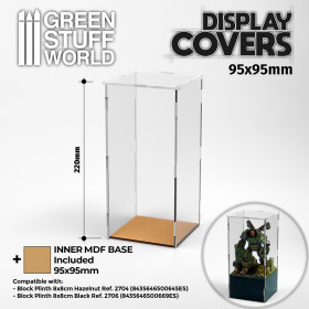 Vitrina Abierta Transparente 95x95mm (220mm) | TPK Hobby & Games