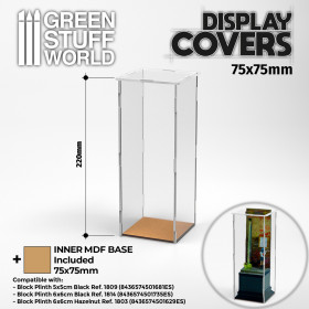 Vitrina Abierta Transparente 95x95mm (220mm) | TPK Hobby & Games